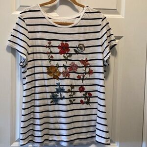 Loft embroidered t shirt